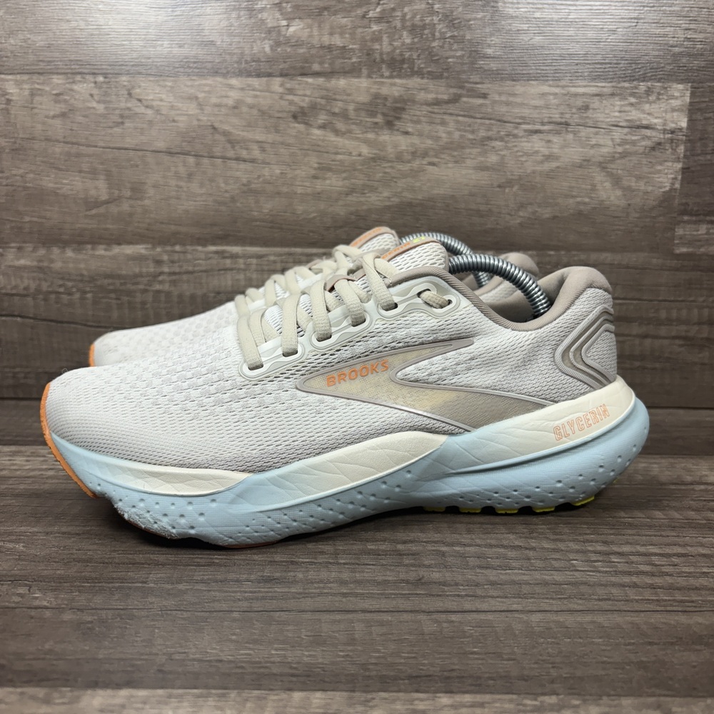 Brooks Glycerin 21 Gray Tan Womens US Size 7 EUR 38 1204081B195 Running Shoes - Picture 3 of 9
